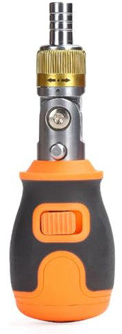 Yuattory Eight in One Portable Multi-Function S2 Batch 2-Way Ratchet Adjustable Angle Screwdriver Maintenance Kit Orange