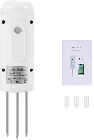 Quystetes Tuya Zigbee - Medidor de humedad y temperatura, monitor de plantas, detector IP67 para jardín