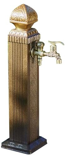 ZATTYDV Fontana a Colonna per Esterni, Stile retrò, con Rubinetto Indipendente in Ottone, per Giardino, Colonna d'Acqua Verticale, Fontana per Cortile