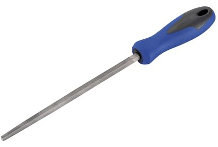 Lima cuadrada de 200 mm, fabricada en bimaterial, ideal para dar acabado a superficies y desbaste de materiales.