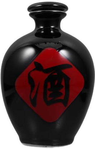 Zerodeko Chinese Ceramic Wine Jar Sealed Empty Liquor Pot Japanese Sake Bottle Pickle Jar Water Jug Bar Decor Airtight Flask