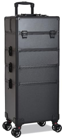 SHSWUD Esthetician Cart, Cosmetic Case Makeup Case Rolling Beauty Salon Case Professional Makeup Case Organiser Beauty Rollling Trolley Box Nail Cart