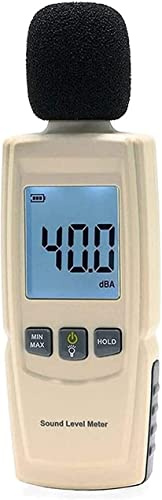 Fonometro Digitale, misuratore di Decibel con retroilluminazione, misuratore di Pressione Sonora Portatile da 30 a 130 dBA, misuratore di Rumore, Strumento di monitoraggio del volu