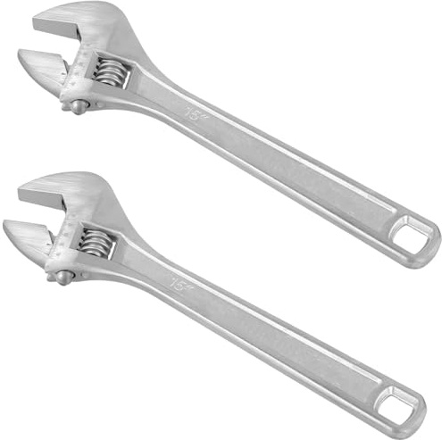 LEXININ 2 chiavi regolabili grandi da 375 mm, chiave regolabile in metallo per idraulica, lavori automobilistici, apertura massima 47 mm