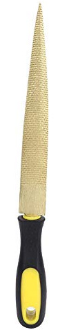 Mtlavishness träfil gyllene avsmalnande träbearbetnings rasp med komfortgrepphandtag 6 tum kolverktyg stål fint tand snidverktyg för diy hantverk snickeriprojekt skulptur och (Gouden vijl 8 inch +