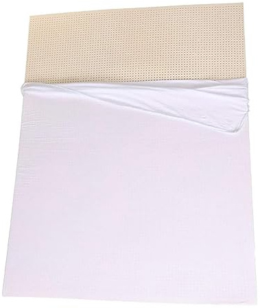 Matratzenauflage aus 100 % Natura-Latex, inklusive Bio-Bezug, Porenbelüftung, weich und bequem, Bambuskohle-Latex-Matratze, 5,1 cm, 150 x 200 cm