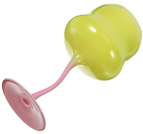 PLAFOPE Calice da Vino Rosso in Vetro a Forma di Rosa Stelo Ritorto, Bicchiere da Liquore Multiuso per Cocktail e Feste, Bicchiere da Bar Elegante Adatto per Casa e Ristorante