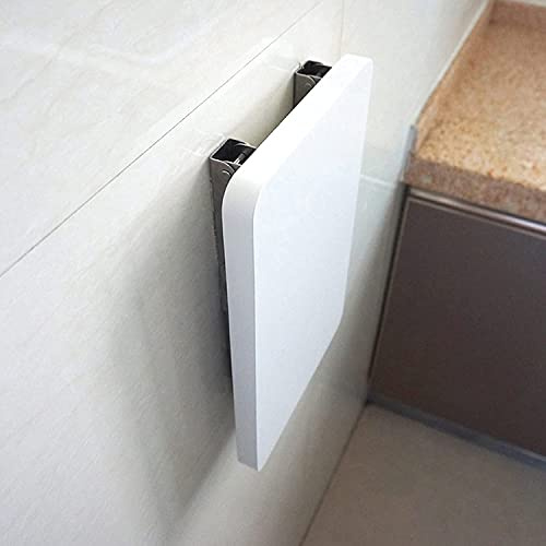 SXZenSpace Tavolo a Parete Pieghevole Cucina e Soggiorno, in Legno massello e staffe in Acciaio Inox | Tavoli a Parete, Tavolo da Lavoro, Tavolo da Pranzo, Tavolo sospeso per c