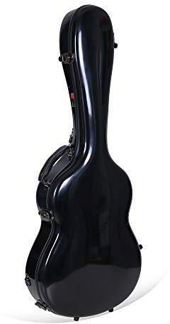 Crossrock CRF2020CBK Deluxe Gitarrenkoffer für Klassikgitarre, 4/4 volle Größe, Schwarz