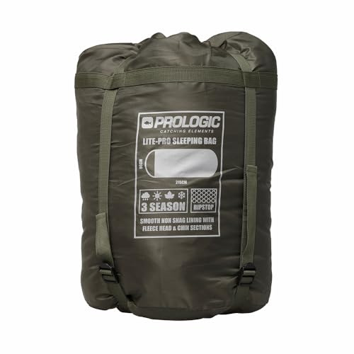 Prologic Element Lite-Pro Sleeping Bag 3 Season 215x90cm - Schlafsack, Anglerschlafsack, Decke für Angler