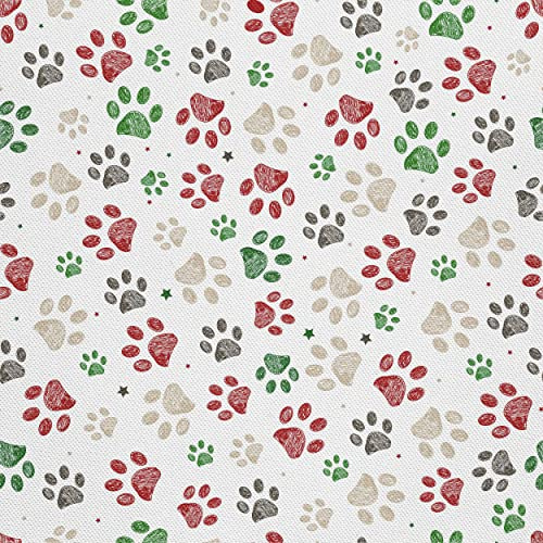 HEKO PANELS Stoff Oxford wasserdicht, Pfoten Bunt, 1 Meter 155 x 100 cm | Dekostoffe zum Nähen und Handwerken, blickdichte Möbelstoffe, Nähstoffe DIY, als Meterware erhältlich