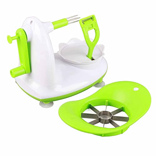 Pelador de Manzanas con Manivela Manual, Pelador de Manzanas con Manivela Manual, Pelador de Frutas con Cortador de Manzanas, Máquina de Pelado de Frutas, Herramienta de Cocina, Rebanadoras(Común)