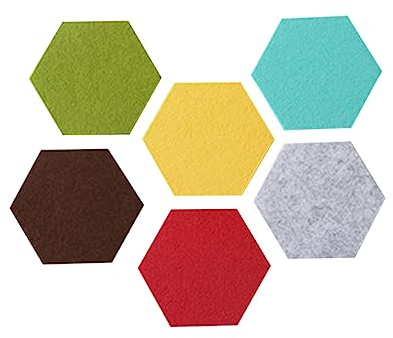 STOBOK 6stücke Teiliges Bunte Sechseckige Filz-wandsticker Für Kreative Pinnwand-dekoration Multifunktionale Wandaufkleber Zur Individuellen Gestaltung Von Klassenzimmer Und Zuhause