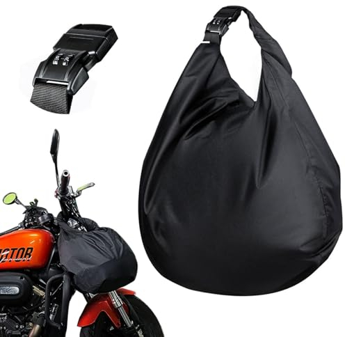 LIFEDYLUK Bolsa para Casco de Moto 30L Grande Oxford Con Cierre y Candado - Compatible Con Cascos de Esquí, Bicicleta y Equitación