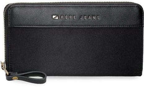 Pepe jeans Joumma Bags Morgan Casual Tagesrucksack, Reisetaschen, beige und schwarz, Kunstleder für Damen, Schwarz, Talla única, Geldbörse