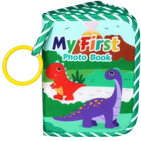 Aolso Baby Photo Album, Baby Memory Book Soft Cloth Book, Dinosaur Photo Album, Family First Year Memory Photo Book Album, My First Photo Book for Family Newborns Shower Party Favors