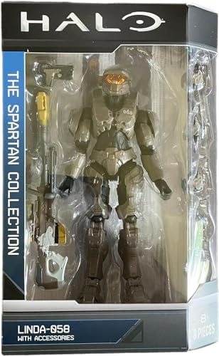 Halo The Spartan Collection Series 6 Spartan Linda-058 - Figura de acción de 6.5 pulgadas con accesorios