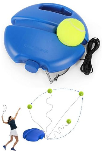 Tennis-Trainer Set,Tennistrainer mit Rebound Ball,Tennis-Rebound Tennis-Trainer Set,Elastisches Tennistraining,Selbststudium Übungs-Trainingswerkzeug Tennistrainingsausrüstung für Solotraining