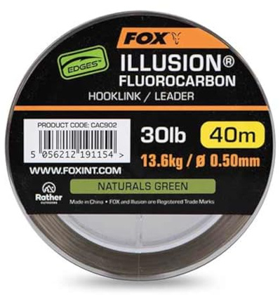 Fox Edges Illusion Fluorocarbon Schnur, 40 m, Grün