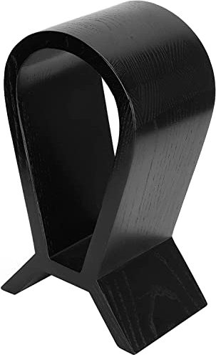 OUYUE Headphone Holder Wooden Earphone Stand Gaming Headphone Display Holder Classical Headset Stand Craft For Headset Cable,Mobile Phone Earphone Holder Stand(Black)