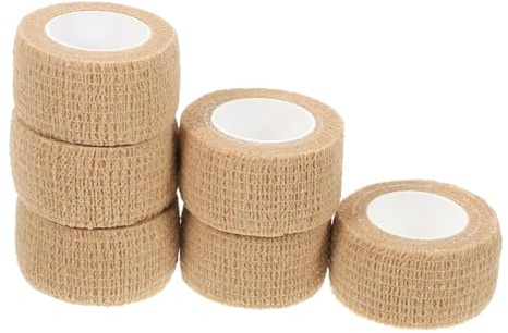 Homoyoyo Tapete Adhesivo para Patas de Muebles Antideslizante, Protector de Suelo Resistente y Silencioso, Cinta para Patas de Mesa y Silla en Color Caqui, 6 Rollos para Uso en Hogar