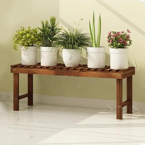 Blomställ I Trä Flernivå Växthylla För Inomhusbruk Balkong Växtställ Displayställ För Suckulenter Växthylla För Inomhus Och Utomhus(Brown,98X25X30CM)