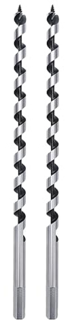 3/8 x 11.8 inch Auger Drill Bit for Wood,10mm x 300mm Hex Shank Ship Auger Bit for Soft Wood, Hard Wood, Plastic, Composite Materials and DIY Projects 3/8 (10mm) | for Soft Wood, Hard Wood, Plastic, Composite Materials and DIY Projects