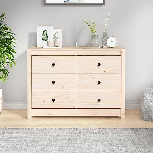 MOBCANT Beistellschrank, Mehrzweckschrank Schuhschrank Cupboard Kleiderschrank Geeignet für Foyer Schlafzimmer Küche Wohnbereich 100x40x72 cm Massivholz Kiefer