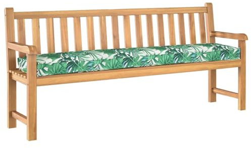 vidaXL Palettenkissen Floral Blattmuster 200 x 40 x 8 cm Oxford-Stoff, Garten- und Terrassenkissen, Robustes Polster, Coole Sitzgelegenheit zum Chillen, rechteckig und modern