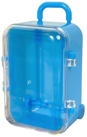 Ldabrye Kleiner Koffer für Puppen, Kleidung, Zubehör, 45,7 cm, Puppen, Mädchen, Spielzeug, Miniatur-Dekor-Roller, Reise