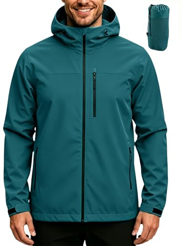 ACCNUO Regenjacke Herren Wasserdicht Atmungsaktiv Regenanzug Freizeitjacke Kapuze Regenjacke Geeignet für Wandern Bergsteigen Angeln Camping Radfahren und Jagen