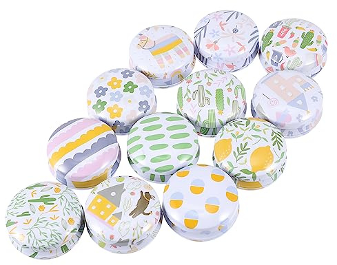 Mikikit 12 Piezas Contenedor De Lata Redondo 1.57 Pulgadas Para Fabricación De Velas Caseras Kit Hacer Velas Y Organización De Artículos Pequeños
