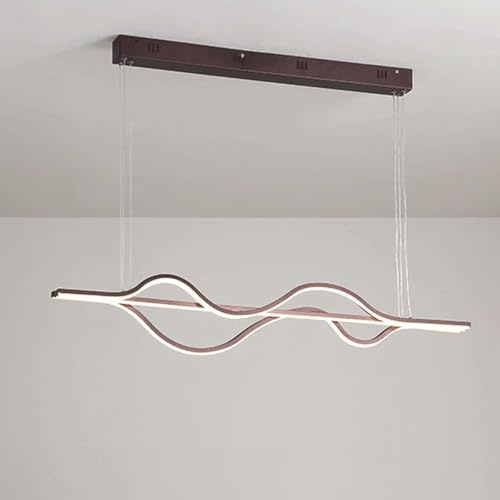 Consola, luz moderna, lineal, LED, cuerpo de hierro, atenuación suspendida, luminaria empotrada, para isla de cocina, comedor, sala de estar, lámpara colgante de pared