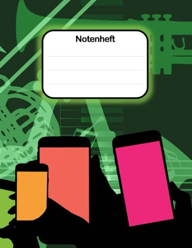 Leeres Notenheft für die Schule – A4 Format mit großen Zeilen: 100 Seiten Musikpapier für Kinder & Schüler – Großes Format, extra breite Notenzeilen zum Schreiben & Komponieren
