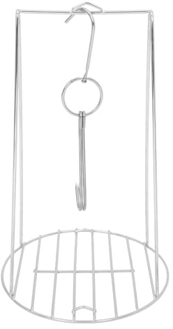 Gatuida Support Vertical pour rôtir Le Poulet, grilles en Acier Inoxydable pour la Cuisson Gril et Four, Support et Crochet pour volaille en métal, Accessoires pour friteuse à Dinde