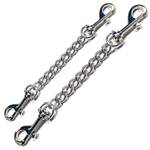 Icetop 2 Pack Dog Chain Clasp, Double Ended Connector Metal Chilp | Stainless Steel Backup Collar for Pets Outdoor