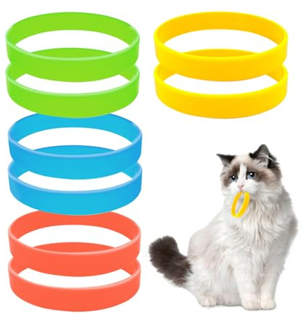Andiker 16 Stück Interaktives Katzenspielzeug, Leichtes Katzen Kauspielzeug mit Guter Elastizität, Katzenspielzeug zum Ziehen, Kauen und Beißen (16)