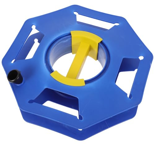 NOLITOY Carrete de Cable Eléctrico Portátil Azul con Asa Giratoria, Dispensador de Alambre Resistente para Interiores, Enrollador Compacto para Gestión de Cables en Garaje y Hogar