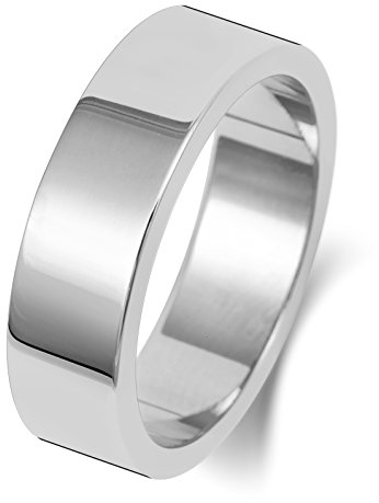 Platin 950 6mm Flach Form Herren/Damen - Trauring/Ehering/Hochzeitsring WJS18826PT950
