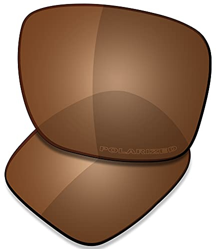 SAUCER Verres de rechange haut de gamme pour lunettes de soleil Oakley Holbrook Mix OO9384 | Holbrook Mix Low Bridge Fit OO9385, Marron ambré polarisé, Taille unique