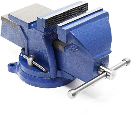 Wiltec Schraubstock Light Duty 125 mm Klemmbacke, Spannwerkzeug mit Amboss für leichte Beanspruchung für Werkbank