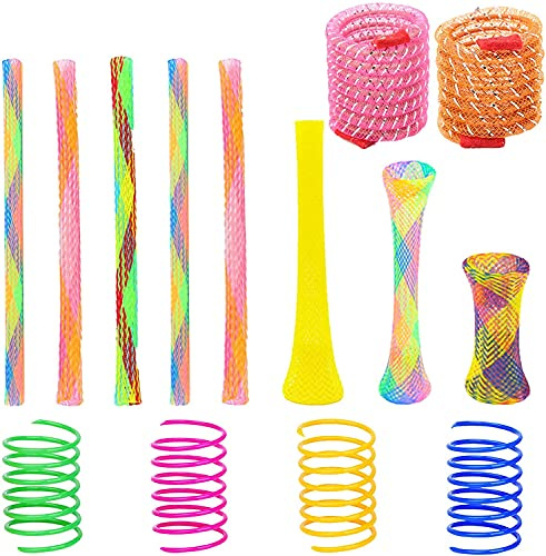 Vårleksaksset med 36 stycken, färgglada katter, vårleksaker och katter, slangleksaker, interaktiv kattleksak för inomhus, katter, katter, plast, spiralspiral för kattungar