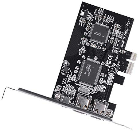 Qiilu Scheda Controller PCI-E PCI Express Firewire 1394a IEEE 1394 con Cavo Firewire Scheda Firewire-Adattatore pci-e firewire,Scheda firewire pci Express,Carte firewire pci