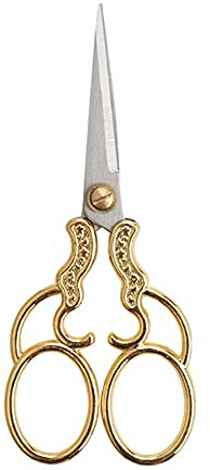 Küchenschere, professionelle Nähschere aus Edelstahl, Vintage-Stickschere, Bastelschere, Schneiderschere (Gold)