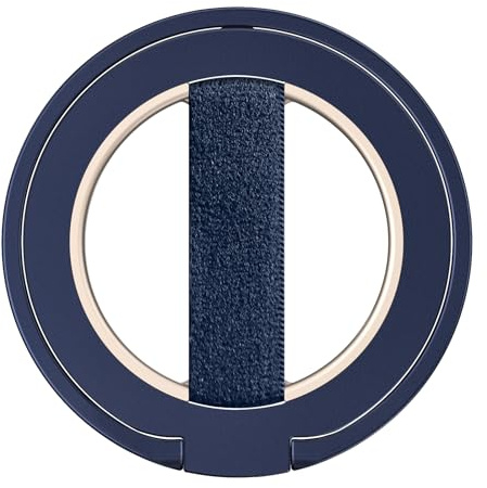 EWA MagOne Ultra for Magsafe Phone Grip Kickstand [Replaceable Elastic Finger Loop], Mag Safe Ring Holder Stand, Two-Sided Magnetic Phone Accessories for iPhone 17,16,15,14,13,12 Pro/Max/Plus-Blue