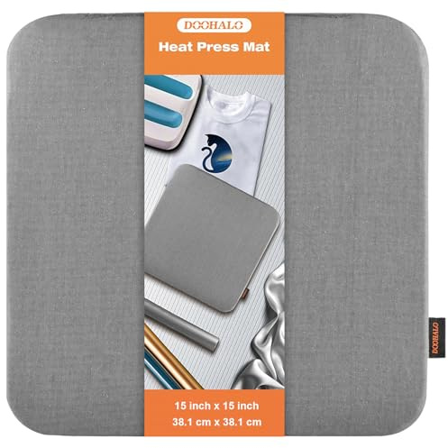 DOOHALO Heat Press Mat for Cricut Easy Press Craft Iron-on Mat for Power Heat Press Machine for Craft Vinyl Ironing Insulation Transfer T Shirts and HTV Vinyl Project