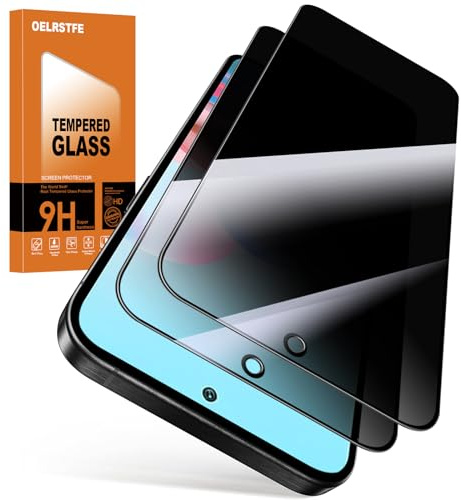 Oelrstfe Protector Pantalla de Privacidad para Xiaomi Redmi Note 10 4G/10S 4G Cristal Templado Anti Espía Vidrio Película Dureza 9H Anti-arañazo Sin Burbujas Privacy Screen Protector,2 Piezas
