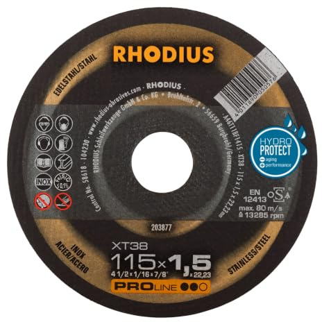 RHODIUS PROline XT38 X-LOCK Extradünne Trennscheibe 115 x 1,5 x 22,23 mm 25 Stk