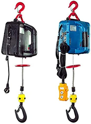 Blocco di trazione Manuale per verricello Elettrico Portatile 3 in 1 con Telecomando Senza Fili Paranco Elettrico con Fune Metallica in Acciaio 100-500 kg