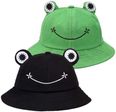 UILYNIU 2 Piezas Sombrero de Pescador Gorro de Pescador Sombrero de Sol de Playa Bucket Hat Algodón Plegable Sombrero de Cubo Verano Sombrero de Pesca para Excursionismo Cámping Viaje (2 Piezas)